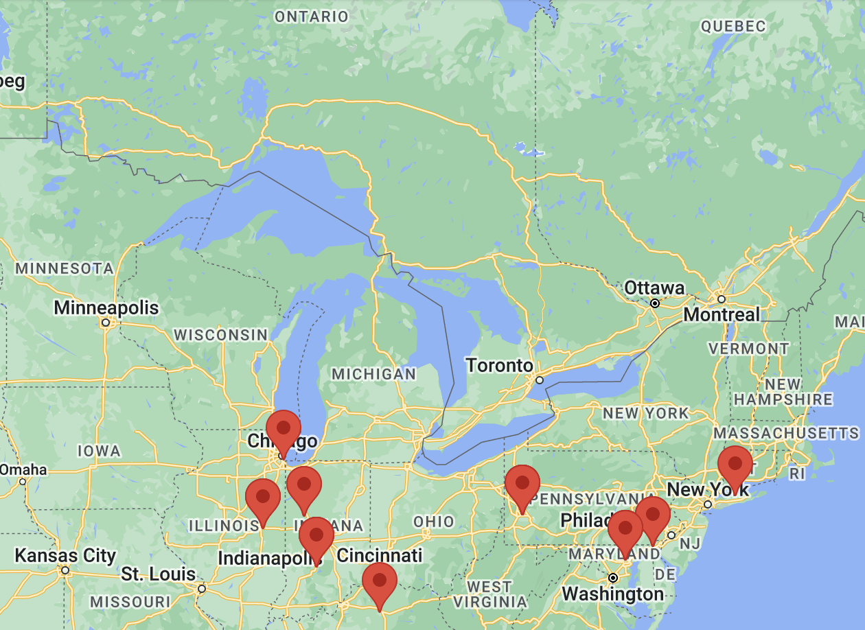 Infrastructure Location Map